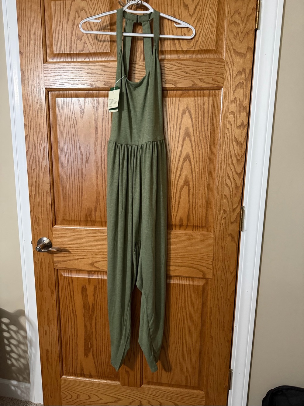 HALARA Olive Halter Jumpsuit